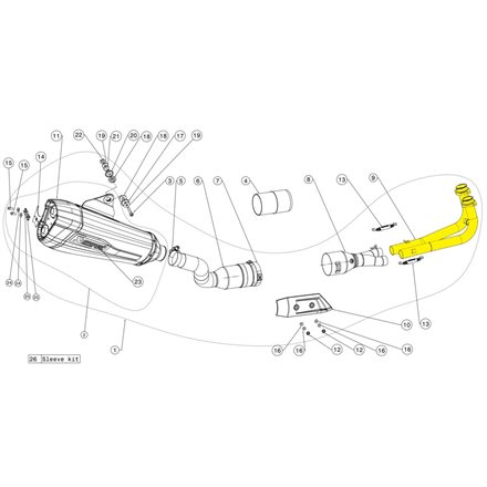 YAMAHA XP 530 T-MAX ABS T-MAX DX 2-INTO-1 SYSTEM AKRAPOVIC