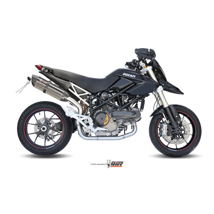 DUCATI HYPERMOTARD 1100 2007 - 2009 SUONO INOX COPA CARBONO MIVV