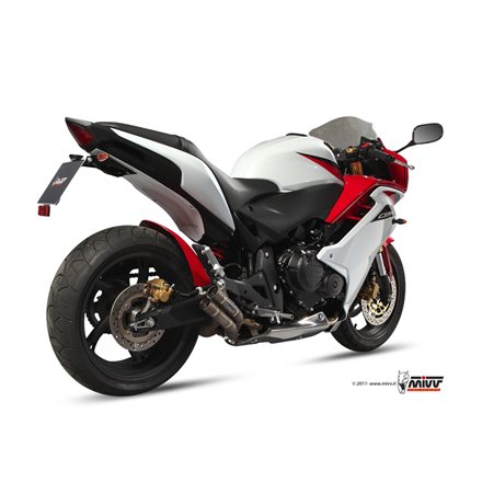 HONDA CBR 600 F 2011 - 2013 DOUBLE GUN FULL TITANIUM MIVV