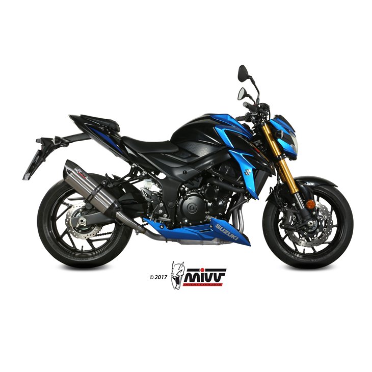 SUZUKI GSX-S 750 2017 - SUONO INOX COPA CARBONO MIVV