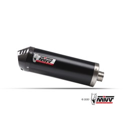 KYMCO AK550 2017 - OVAL STEEL BLACK CARBON CAP SLIP-ON