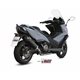 KYMCO AK550 2017 - OVAL STEEL BLACK CARBON CAP IMP. COMPL./FULL SYS. 2X1