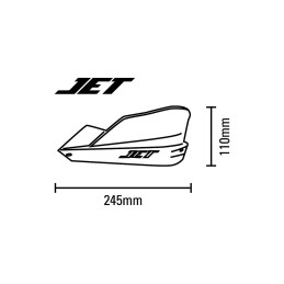 Kit de paramanos Barkbusters JET abierto Ø22 universal Color blanco