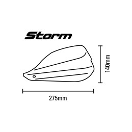 Kit de paramanos Barkbusters STORM THREADED universal Color negro