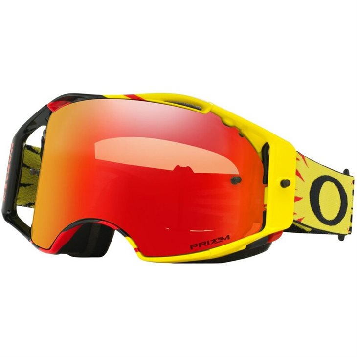 GAFAS OAKLEY AIRBRAKE HIGH VOLTAGE AMARILLO/ROJO, LENTE PRIZM TORCH