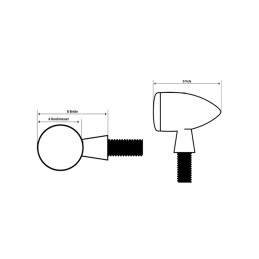 Piloto trasero LED HIGHSIDER Mono Bullet (largo)