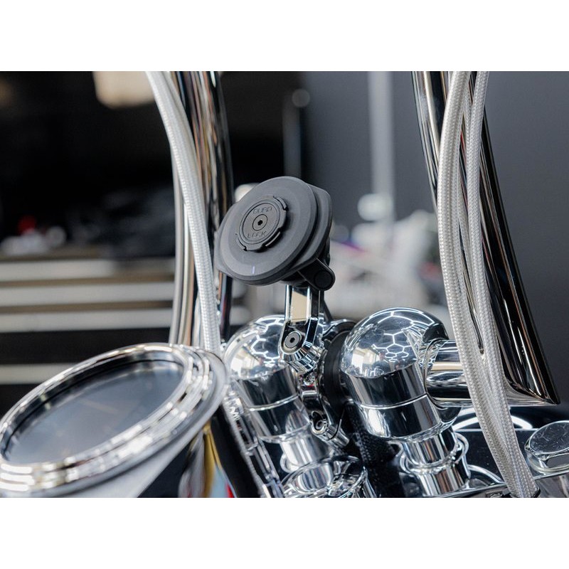 Soporte de smartphone para manillar QUAD LOCK Pro Chrome - Largo para manillares FATBAR / Special CUSTOM