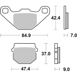 BENELLI ZENZERO 350 (2012-2013) TRASERA PASTILLAS FRENO SBS