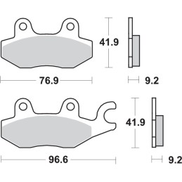 KYMCO DINK LX 125 (1998-2002) DELANTERA Y TRASERA PASTILLAS FRENO SBS