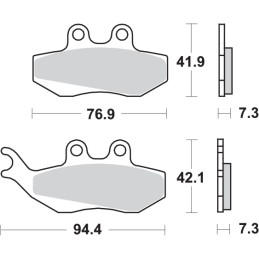 BENELLI VELVET / DUSK 400 (2003-2004) DELANTERA PASTILLAS FRENO SBS