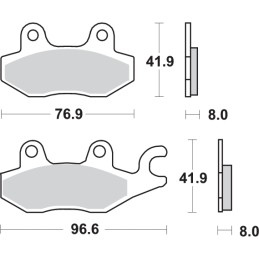 BENELLI CAFFE NERO 125 (2008-2013) DELANTERA DERECHA PASTILLAS FRENO SBS