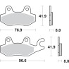 BENELLI CAFFE NERO 250 (2008-2014) DELANTERA / DERECHA PASTILLAS FRENO SBS