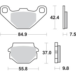 SUZUKI ZR SK 50 (1981-1987) PASTILLAS FRENO SBS