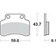 KEEWAY RY8/SP 50 (2007-2009) DELANTERA PASTILLAS FRENO SBS