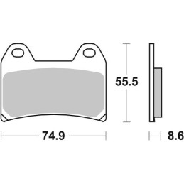 DUCATI ST3 992 (2004-2007) DELANTERA PASTILLAS FRENO SBS