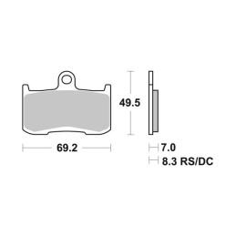KAWASAKI Z (2003-2006) 1000 (2003-2006) DELANTERA PASTILLAS FRENO SBS