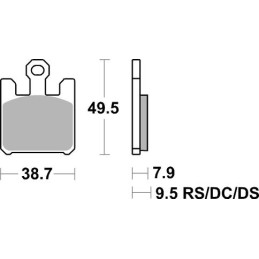 KAWASAKI ZX6RR NINJA 600 (2003-2006) DELANTERA PASTILLAS FRENO SBS