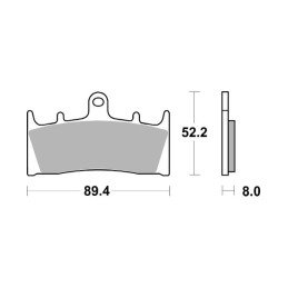 KAWASAKI ZX6R NINJA 636 (2002-2002) DELANTERA PASTILLAS FRENO SBS
