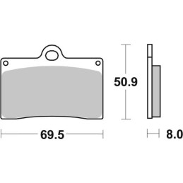 DUCATI SBK SP4 / SPS / SP5 888 (1992-1994) DELANTERA PASTILLAS FRENO SBS