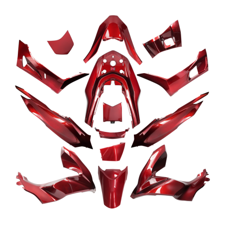 KIT DE CARENADOS HONDA PCX 2021- 14 PIEZAS ROJO PERLA R368