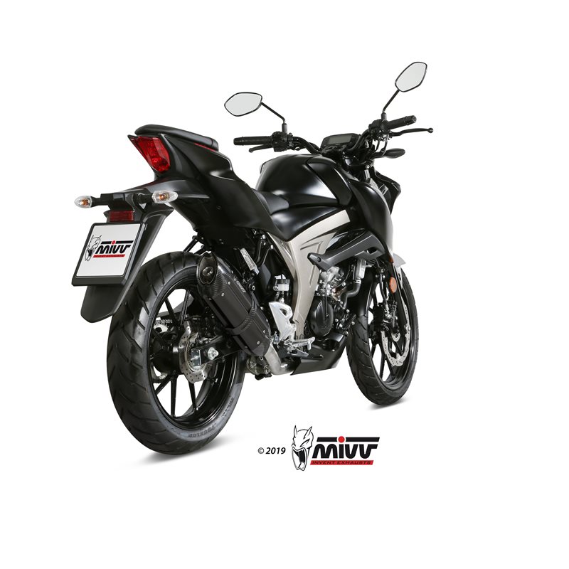 SUZUKI GSX-R 125 2017 SUONO ALUMINIO NEGRO LINEA COMPLETA 1x1 SUZUKI GSX-R 125 2017 SUONO ALUMINIO NEGRO LINEA COMPLETA 1x1