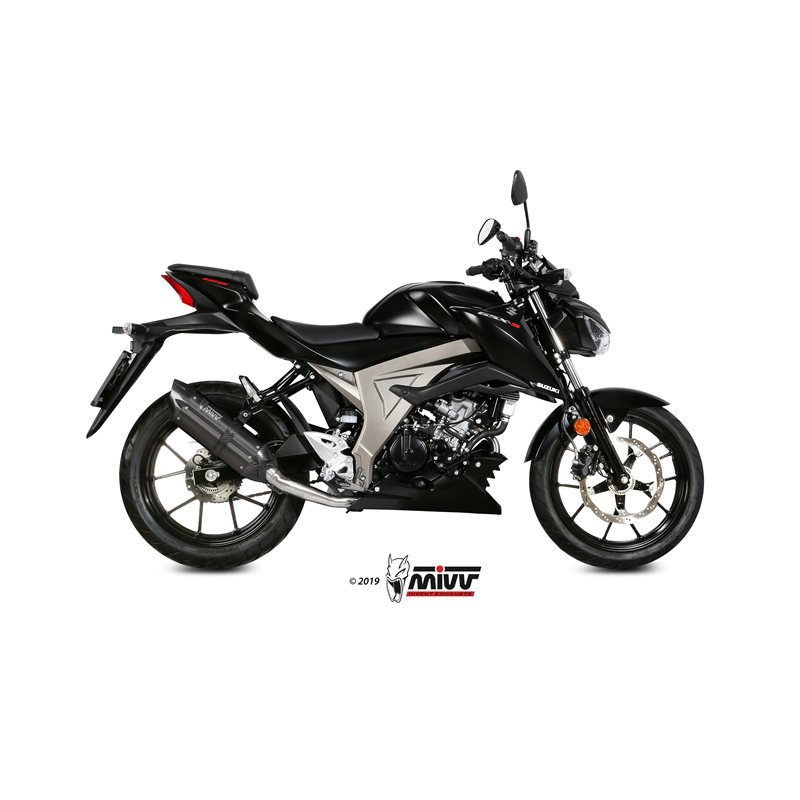 SUZUKI GSX-S 125 2017 SUONO ALUMINIO NEGRO LINEA COMPLETA 1x1 SUZUKI GSX-S 125 2017 SUONO ALUMINIO NEGRO LINEA COMPLETA 1x1
