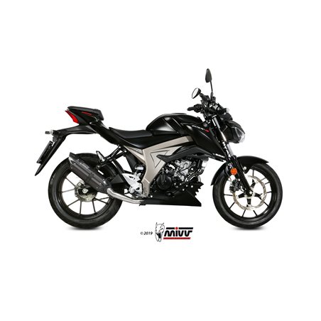 SUZUKI GSX-S 125 2017  SUONO ALUMINIO NEGRO LINEA COMPLETA 1x1