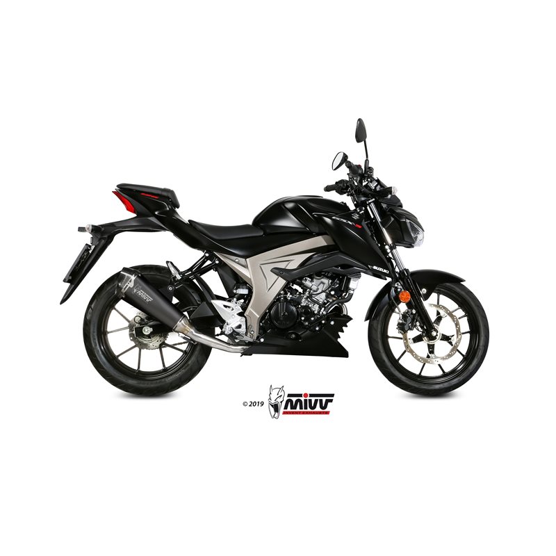 SUZUKI GSX-S 125 2017 DELTA RACE ALUMINIO NEGRO LINEA COMPLETA 1x1 SUZUKI GSX-S 125 2017 DELTA RACE ALUMINIO NEGRO LINEA COMPLETA 1x1