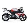YAMAHA YZF R125 2008  2013 SUONO INOX COPA CARBONO LINEA COMPLETA 1x1