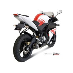 YAMAHA YZF R125 2008  2013 SUONO INOX COPA CARBONO LINEA COMPLETA 1x1