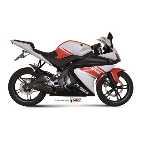 YAMAHA YZF R125 2008  2013 SUONO ALUMINIO NEGRO LINEA COMPLETA 1x1