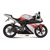 YAMAHA YZF R125 2008  2013 SUONO ALUMINIO NEGRO LINEA COMPLETA 1x1