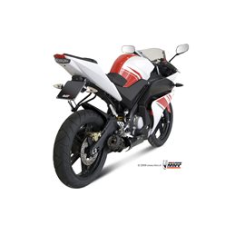 YAMAHA YZF R125 2008  2013 SUONO ALUMINIO NEGRO LINEA COMPLETA 1x1