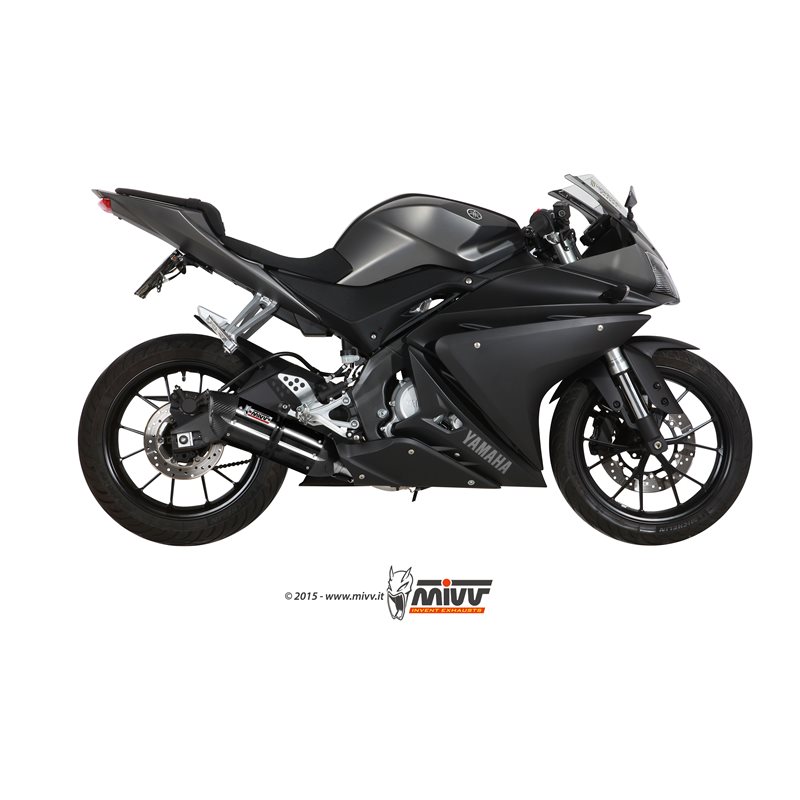 YAMAHA YZF R125 2014 2018 SUONO ALUMINIO NEGRO LINEA COMPLETA 1x1 YAMAHA YZF R125 2014 2018 SUONO ALUMINIO NEGRO LINEA COMPLETA 1x1