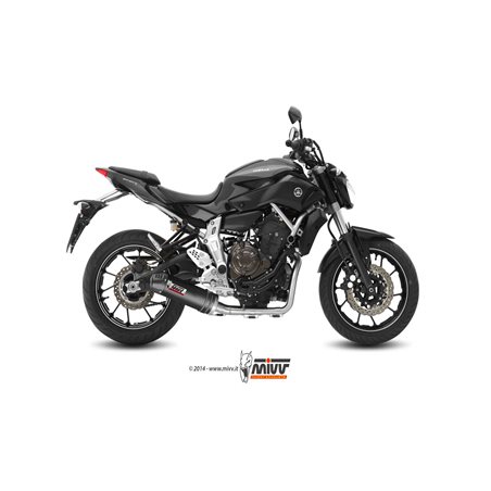 YAMAHA MT-07 2014  OVAL CARBONO COPA CARBONO LINEA COMPLETA 2x1