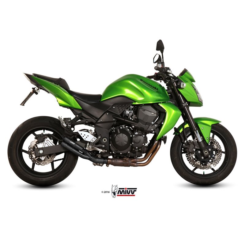 KAWASAKI Z 750 2007 - 2014 DOUBLE GUN BLACK MIVV KAWASAKI Z 750 2007 - 2014 DOUBLE GUN BLACK MIVV