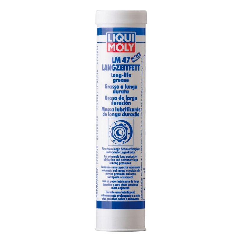 Cartucho 400g de grasa de larga duración Liqui Moly LM 47 +MOS2 Cartucho 400g de grasa de larga duración Liqui Moly LM 47 +MOS2