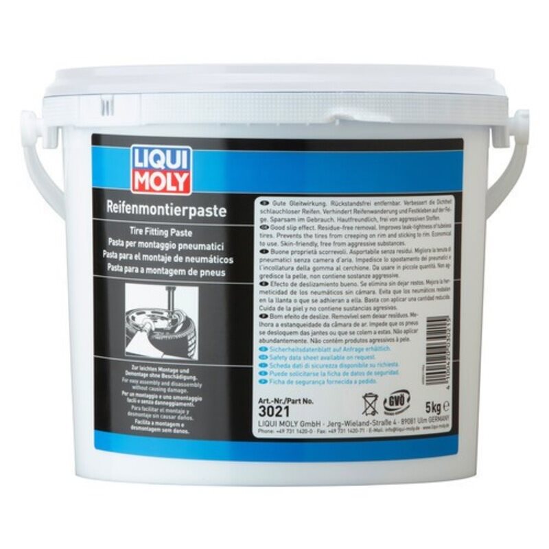 Pasta para montaje de neumáticos LIQUI MOLY blanca 5kg Pasta para montaje de neumáticos LIQUI MOLY blanca 5kg