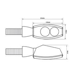 Juego de intermitentes LED HIGHSIDER Stripe (encastrados)
