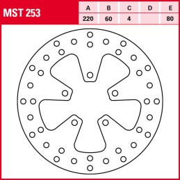 Aprilia Sportcity Street 125 2008 - 2013 Disco Freno Trasero TRW