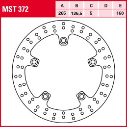 BMW R Nine-T Pure Euro4 1200 2017 - 2020 Disco Freno Trasero TRW