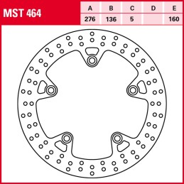 BMW R R Euro4 1250 2019 - 2020 Disco Freno Trasero TRW
