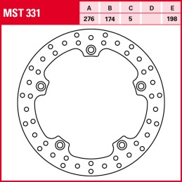 BMW R S 1100 1998 - 2000 Disco Freno Trasero TRW