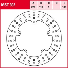 BMW S RR Euro5 1000 2021 - 2022 Disco Freno Trasero TRW