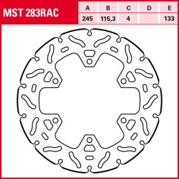 Ducati Monster Plus 797 803 2017 - 2020 Disco Freno Trasero TRW