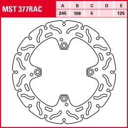 Ducati Multistrada DS 1000 2003 - 2006 Disco Freno Trasero TRW