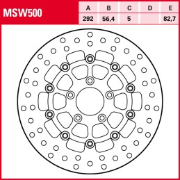 Harley Davidson FLSTSB Cross Bones 1584 2008 - 2011 Disco Freno Delantero TRW