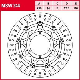 Honda CBR F 600 2001 - 2006 Disco Freno Delantero TRW