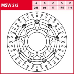 Honda NSA DN-01 700 2008 - 2009 Disco Freno Delantero TRW