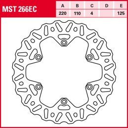 Husaberg FS 70º 570 2010 - 2011 Disco Freno Trasero TRW